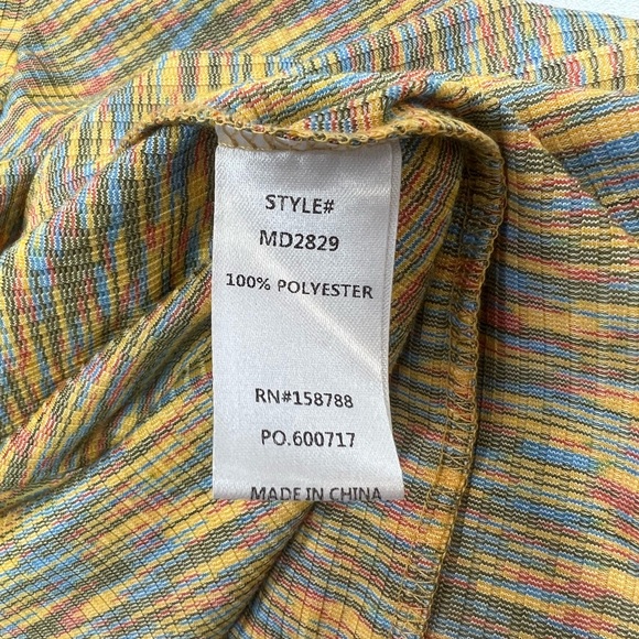 Mable Sunshine Season Cutout Dress Long Sleeve Button Front Mini Size Medium - Picture 12 of 15